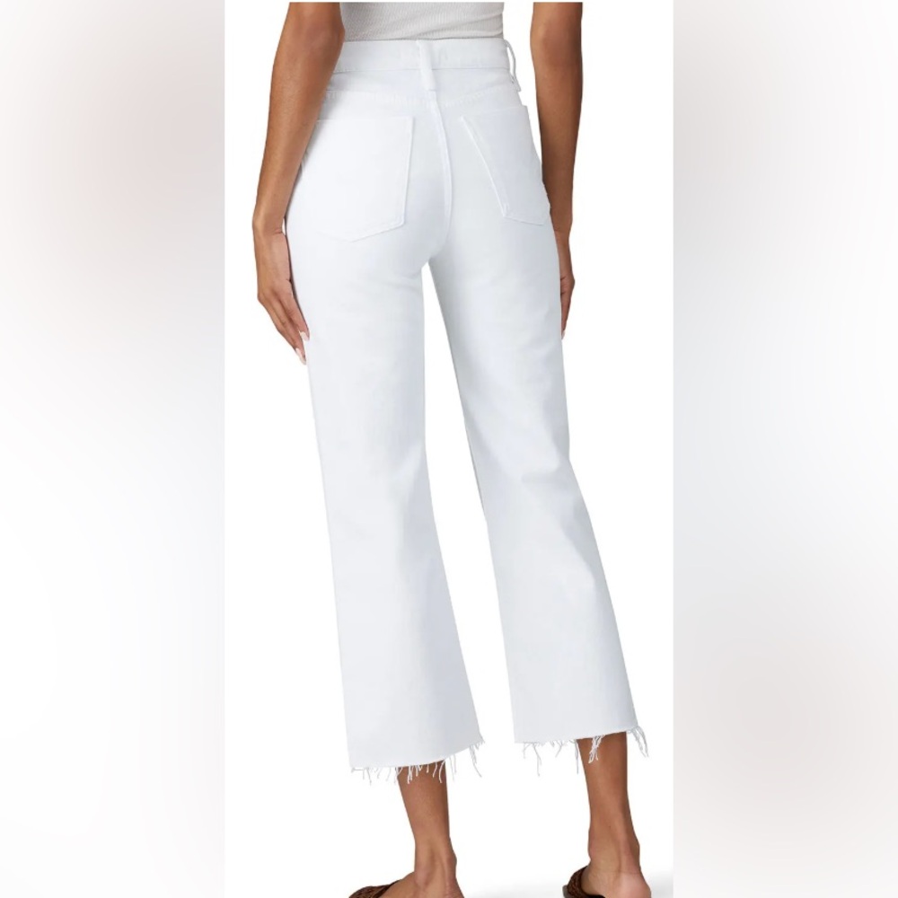 Hudson Jeans White Remi High Rise Straight Cropped Jean